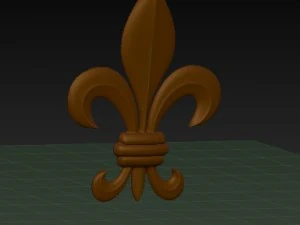 heraldic lily 3D Print Model