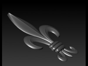 heraldic lily Model do druku 3D