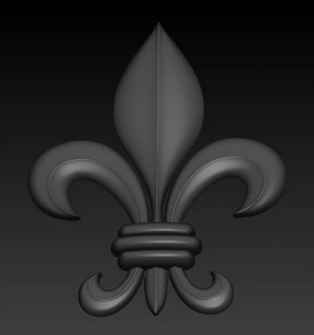 heraldic lily 3D Print Model .c4d .max .obj .3ds .fbx .stl .blend 