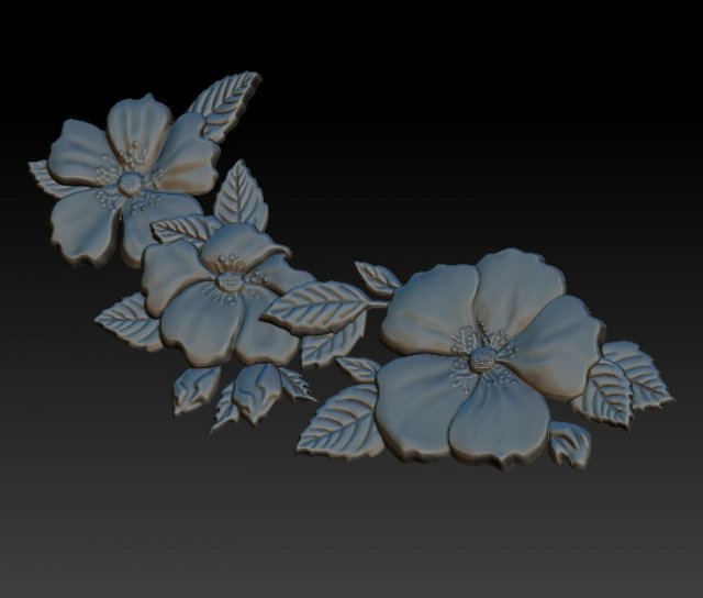 decorative branch element 3D 프린트 모델 .c4d .max .obj .3ds .fbx .stl .blend 