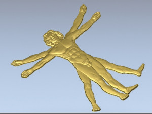 vitruvian man 3D 프린트 모델