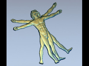 vitruvian man 3Dプリントモデル