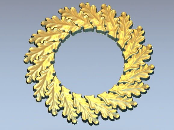 oak wreath 3D Print Model .c4d .max .obj .3ds .fbx .stl .blend 