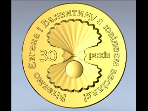 медаль 30 лет 3D Принт Модель