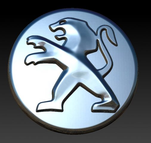 peugeot logo Modello 3D .c4d .max .obj .3ds .fbx .stl .blend 