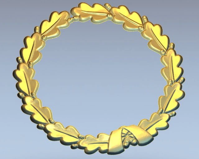 oak wreath 3D Print Model .c4d .max .obj .3ds .fbx .stl .blend 
