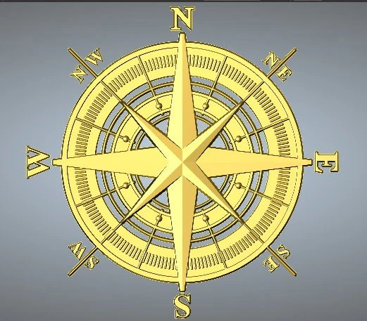 wind rose 3D Print Model .c4d .max .obj .3ds .fbx .stl .blend 