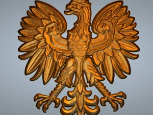Lambang Polandia Model Cetak 3D