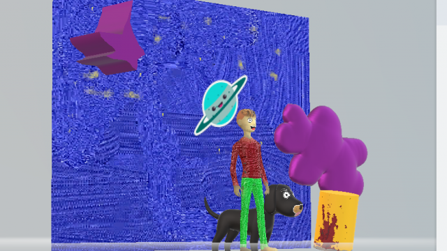 the boy and the dog 3D Модель .c4d .max .obj .3ds .fbx .stl .blend