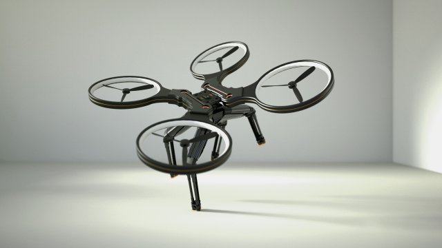 scifi concept drone robot Modello 3D .c4d .max .obj .3ds .fbx .stl .blend 