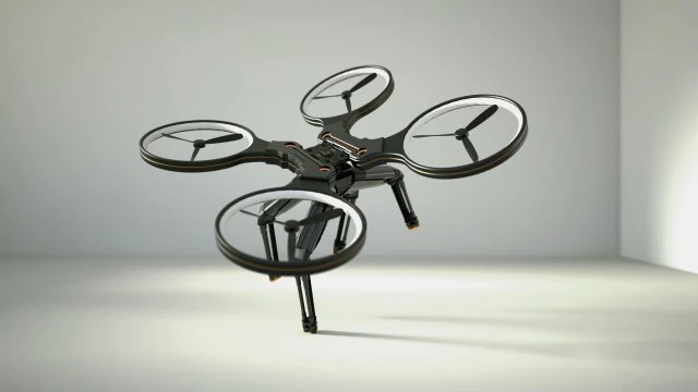 scifi concept drone robot 3D Model .c4d .max .obj .3ds .fbx .stl .blend 