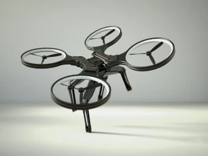 공상 과학 개념 드론 로봇 3D 모델