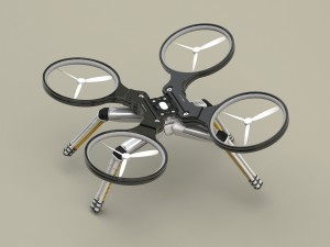 scifi concept drone robot Modello 3D