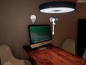 download irreale pronto di imac low poly Modello 3D