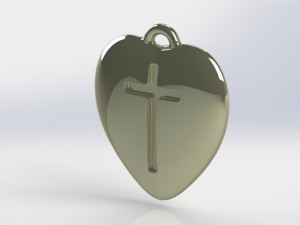 3d print heart - cross 3D-Druckmodell