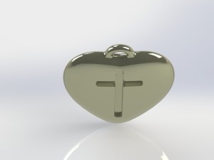 3d print heart - cross 3D Print Model