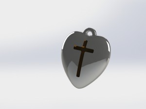 3d print heart - cross 3D Print Model