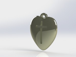 3d print heart - cross 3D Print Model