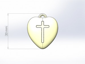 3d print heart - cross 3D Print Model