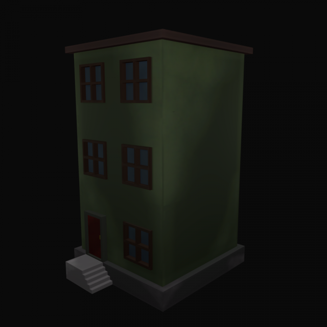old house Model 3D .c4d .max .obj .3ds .fbx .stl .blend 