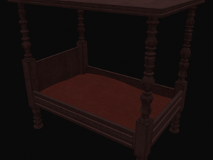 old bed 3D Модель