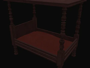 오래된 침대 3D 모델