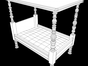 old bed 3D Model