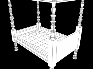 old bed 3D Model