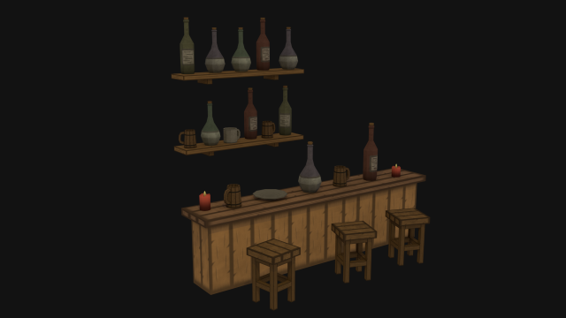 tavern 3D Модель .c4d .max .obj .3ds .fbx .stl .blend 