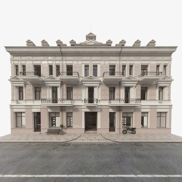 facade 3D Model .c4d .max .obj .3ds .fbx .stl .blend 