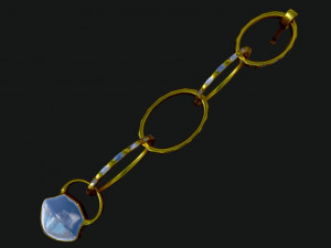 gold chain brooch 3D मॉडल
