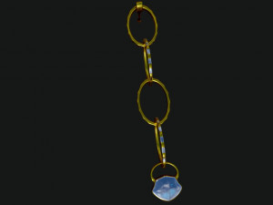 gold chain brooch 3D Model