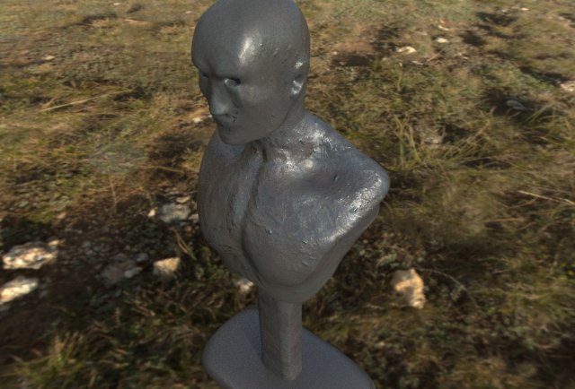 human bust statue 3D 模型 .c4d .max .obj .3ds .fbx .stl .blend 