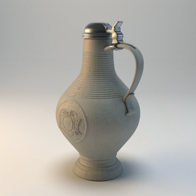 ceramic jug from still life 3D Model .c4d .max .obj .3ds .fbx .stl .blend 