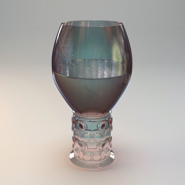 glass goblet from still life 3D Model .c4d .max .obj .3ds .fbx .stl .blend 
