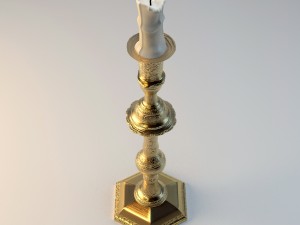 antique candlestick from still life 3D मॉडल
