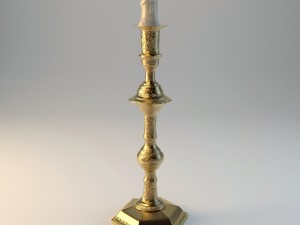 antique candlestick from still life 3D मॉडल