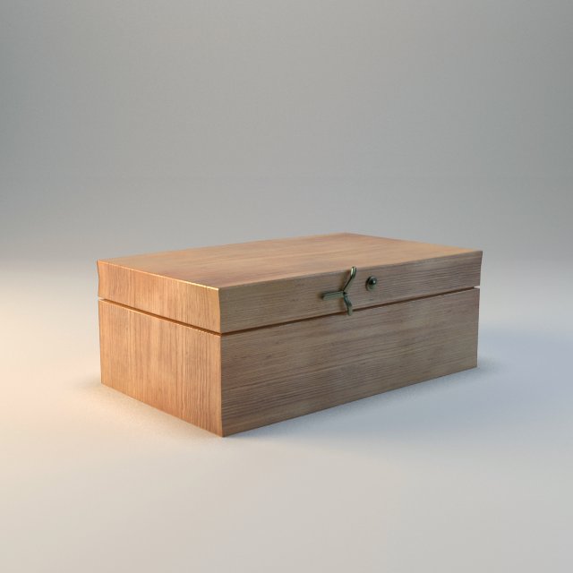 wooden casket from still life 3D 模型 .c4d .max .obj .3ds .fbx .stl .blend 