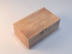 wooden casket from still life 3D 模型