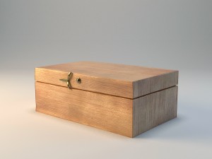 wooden casket from still life 3D 模型