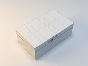 wooden casket from still life 3D 模型