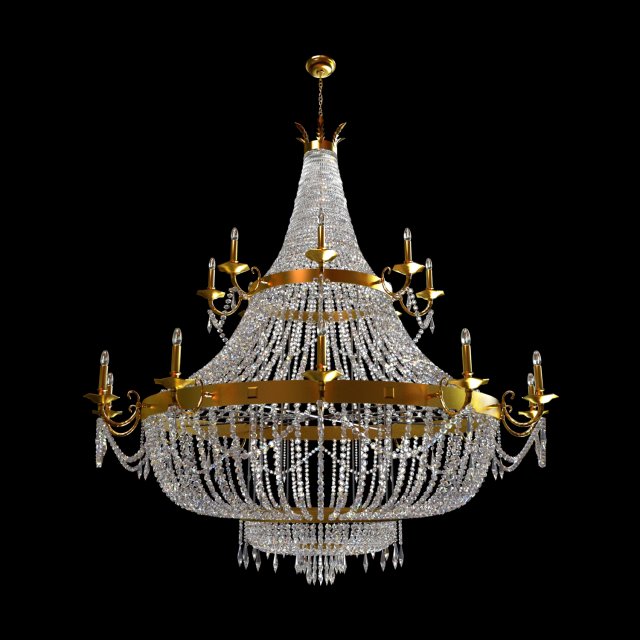 classical crystal luster 3D Model .c4d .max .obj .3ds .fbx .stl .blend 