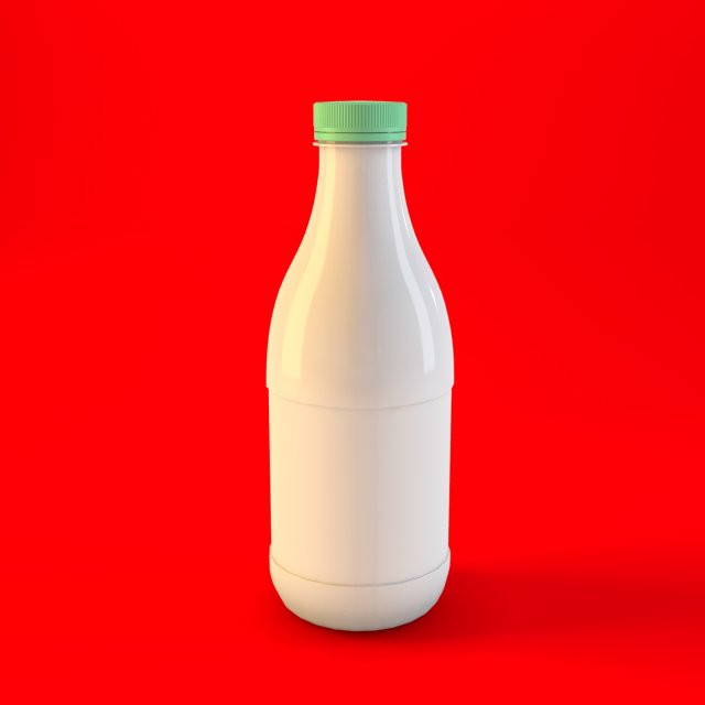 milk bottle 3D Model .c4d .max .obj .3ds .fbx .stl .blend 