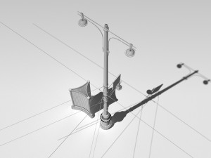 streetlight and billboard Modelo 3D