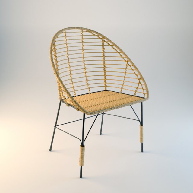 ta rattan chair 3D Модель .c4d .max .obj .3ds .fbx .stl .blend 
