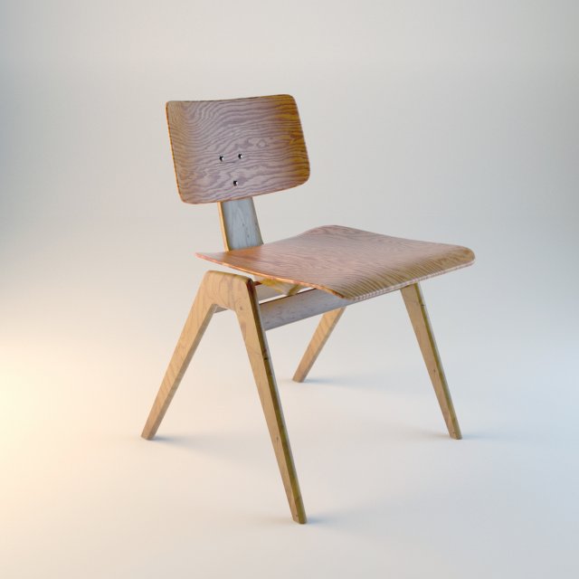 hille chair by robin day 3D Model .c4d .max .obj .3ds .fbx .stl .blend 