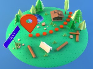 cartoon woodland kit Modello 3D