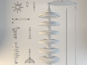 power line details 3D Модель