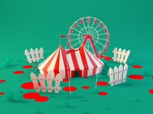 circus and ferris wheel Modelo 3D