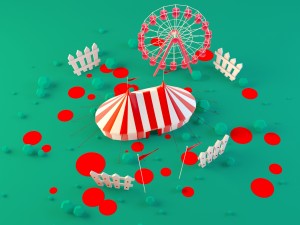 circus and ferris wheel Modèle 3D
